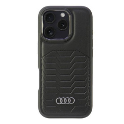 Audi nakładka Synthetic Leather MagSafe do iPhone 16 Pro 6.3" czarna