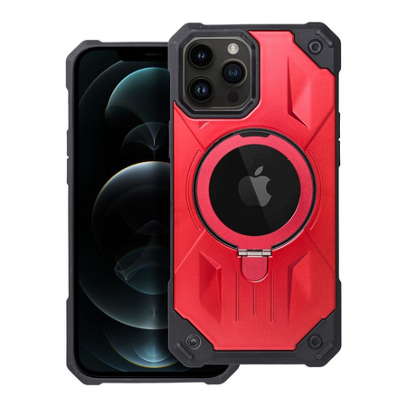 Futerał Armor Mag Cover kompatybilny z MagSafe do IPHONE 12 PRO MAX czerwony