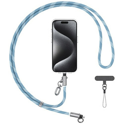 Smycz do telefonu z kablem do ładowania Usams SJ746 30W USB-C do Lightning 1.2m niebieski