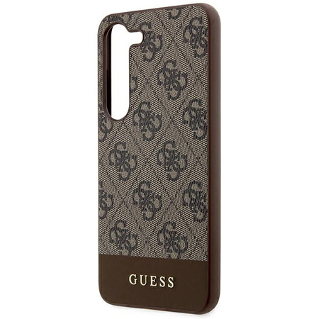 Oryginalne Etui GUESS Hardcase GUHCS24MG4GLBR do SAMSUNG S24 Plus (4G Bottom Stripe / brązowy)