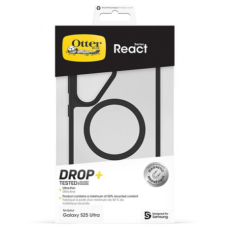 Etui Samsung Otterbox React Magnet do    Galaxy S25 Ultra czarny