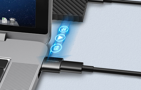 Joyroom adapter przejściówka z USB Typ C (żeński) na USB (męski) czarny (S-H152 Black)