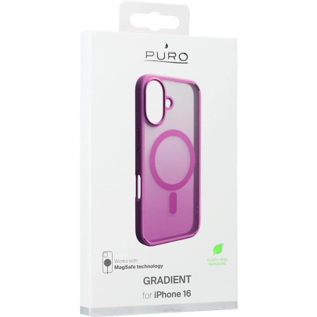 Puro Cover in TPU "GRADIENT" with Magsafe and gradient effect for iPhone 16E, pink