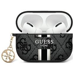 Schutzhülle APPLE AIRPODS 1 / 2 Guess Cover Printed Stripes Charm (GUA2P4RPSK) schwarz