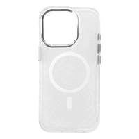 Glitter Case MagSafe for iPhone 16 Pro - white with glitter