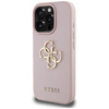 Etui IPHONE 16 PRO MAX Guess Grained Big 4G Logo Small Classic Logo różowe