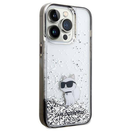 Karl Lagerfeld nakładka do iPhone 14 Pro 6,1&quot; KLHCP14LLKCNSK HC LIQ. GLITTER C transparentna