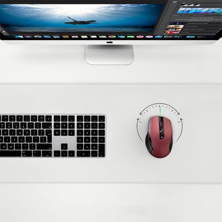 Ugreen MU006 kabellose optische Maus USB 2,4 GHz / Bluetooth 5.0 4000 DPI – rot