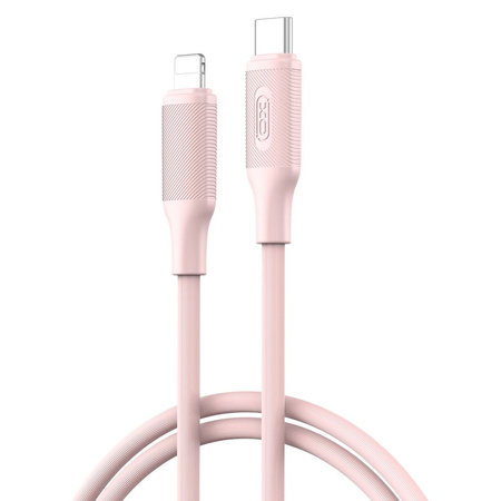 XO KABEL NB-Q265A USB-C/LIGHTNING 1m 27W RÓŻOWY