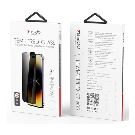 Yesido Szkło Privacy iPhone 16 Plus TG02