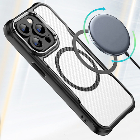 Nakładka Defender Carbon Mag do iPhone 15 Pro 6,1" czarna