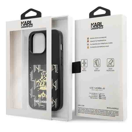 Etui IPHONE 13 PRO Karl Lagerfeld Hardcase Karlimals Cardslot (KLHCP13LCANCNK) czarne