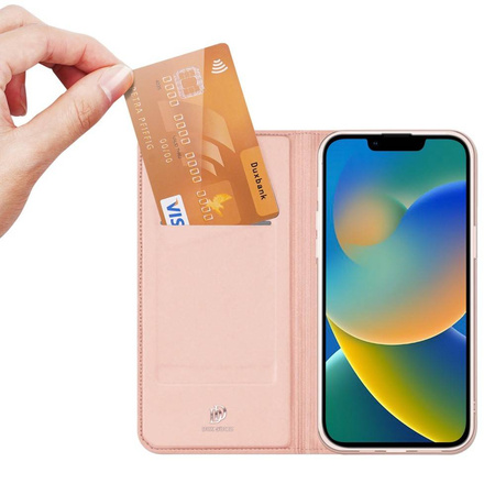 Dux Ducis Skin Pro kabura etui pokrowiec z klapką iPhone 14 Max różowy