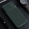 Nillkin Textured S Case iPhone 14 Pro Max Panzerhülle mit Kameraabdeckung dunkelgrün