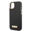 Guess Peony Logo Plate MagSafe - Etui iPhone 13 (czarny)