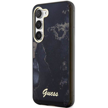 Guess GUHCS23MHTMRSK S23+ S916 schwarz/schwarzer Hartschalenkoffer Golden Marble Collection