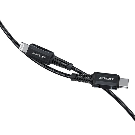 Acefast Kabel MFI USB Typ C - Lightning 1,8m, 30W, 3A schwarz (C4-01 C Black)