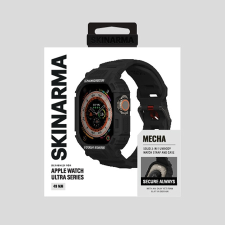 Skinarma pasek+etui Mecha 2in1 Apple      Watch 49mm czarny/black
