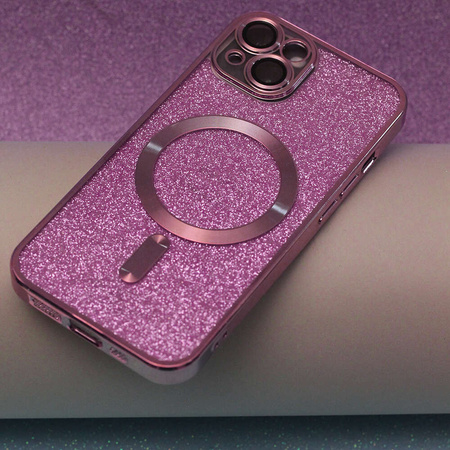 Nakładka Glitter Chrome Mag do iPhone 12 Pro Max 6,7" różowa