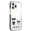 Original Handyhülle IPHONE 13 PRO Karl Lagerfeld Hardcase Karl&Choupette weiß