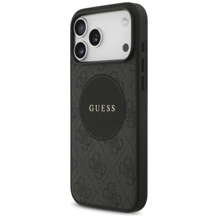 Guess 4G Circle Classic Logo MagSafe case for iPhone 17 Pro Max - black