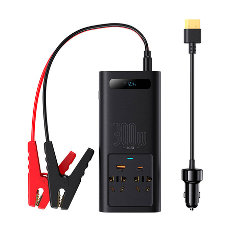 Baseus IGBT Car Inverter Inverter 300W 220V (CN / EU Plug) Black (CGNB010101)