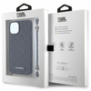 Karl Lagerfeld KLHCP14SSACKLHPK iPhone 14 6,1&quot; schwarz/schwarzes Hardcase mit Saffiano-Monogrammkette