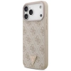 Etui Guess Leather 4G Triangle Strass MagSafe na iPhone 17 Pro Max - różowe