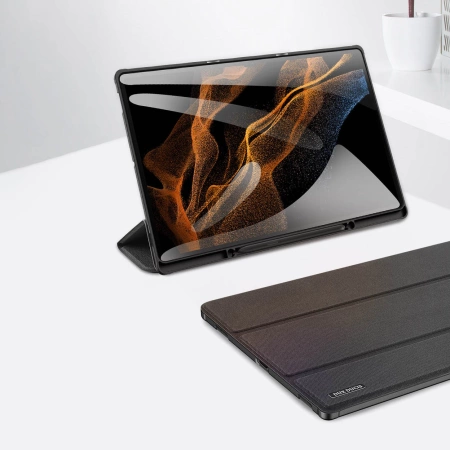 DUX DUCIS Domo faltbare Hülle für Tablet mit Smart Sleep Funktion Samsung Galaxy Tab S8/S9 Ultra Ständer schwarz