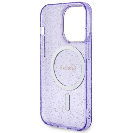 Guess GUHMP14XHCMCGU iPhone 14 Pro Max 6.7" purpurowy/purple hardcase Glitter Gold MagSafe