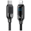 USAMS Kabel USB-C na Lightning 30W 1.2m   Digital Display Zinc Alloy Fast Charging Data Cable HX Series SJ741USB02 (US-SJ741)