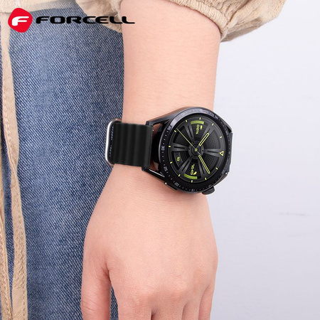 FORCELL F-DESIGN FS01 pasek / opaska do Samsung Watch 22mm czarna