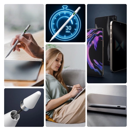 Wozinsky Stylus universeller aktiver Eingabestift (Android und iOS) – weiß