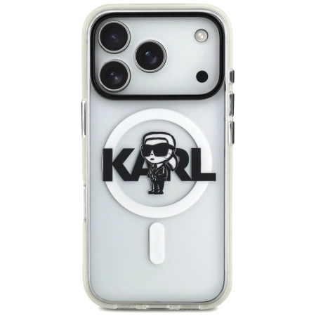 Karl Lagerfeld IML Karl Sketch Logo MagSafe Case for iPhone 17 Pro - Transparent