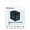 Verbatim Adapter podróżny EU/UK/US 2xUSB-A UTA-01 czarny/black 49543