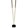 Guess GUHCP16SP4TDSCPW iPhone 16 6.1" brązowy/brown hardcase Leather Metal Logo Strass Crossbody