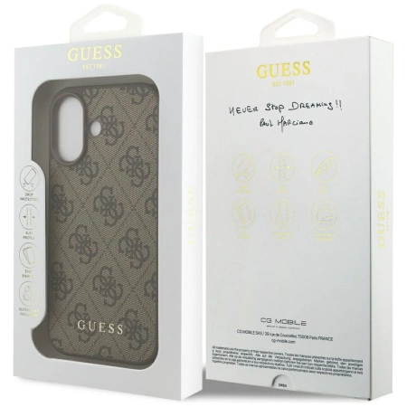 Guess 4G Classic Hülle für iPhone 17 - Braun