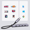 Ugreen 6w1 wielofunkcyjny HUB USB Typ C - 3x USB 3.2 Gen 1 / HDMI 4K 60Hz / czytnik kart SD i TF szary (60383 CM511)