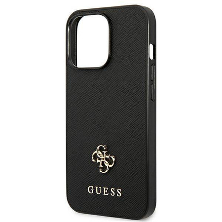 Etui IPHONE 13 PRO Guess Hardcase Saffiano 4G Small Metal Logo (GUHCP13LPS4MK) czarne