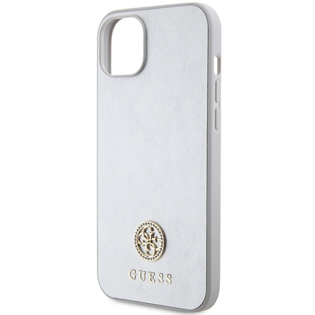 Guess GUHCP15MPS4DGPS iPhone 15 Plus 6,7" Silber/Silber Hardcase Strass Metall Logo