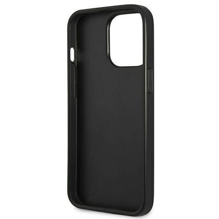 Schutzhülle IPHONE 13 PRO Guess Hardcase Saffiano 4G Small Metal Logo (GUHCP13LPS4MK) schwarz