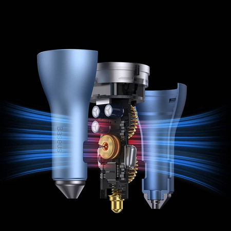 Baseus Golden Contactor Pro USB-A Autoladegerät + 2x USB-C 65W dunkelgrau (CGJP010013)