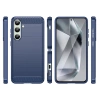 Etui silikonowe Carbon Case do Samsung Galaxy S24 FE - niebieskie
