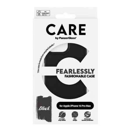 Etui CARE by PanzerGlass Fearlessly Fashionable Case na iPhone 15 Pro Max - czarne