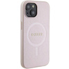 Guess Saffiano MagSafe Hülle für iPhone 15 Plus – Rosa