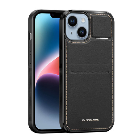 3-in-1-Hülle für iPhone 14 Plus mit MagSafe Wallet RFID-blockierender Ständer Dux Ducis Rafi Mag – Schwarz