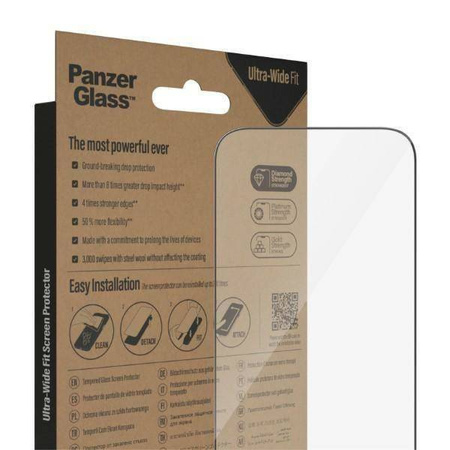 Gehärtetes Glas 5D IPHONE 14 PRO PanzerGlass Ultra-Wide Fit Screen Protection Antibacterial (2772)
