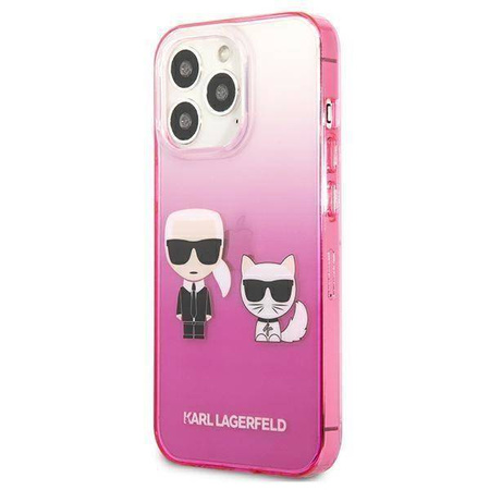 Karl Lagerfeld KLHCP13LTGKCP iPhone 13 Pro / 13 6.1 &quot;Hardcase Pink / Pink Gradient Ikonik Karl &amp; Choupette
