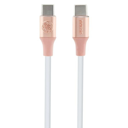 Guess GUCCLALRGDP kabel USB-C - USB-C 1.5m Fast Charging różowy/pink Ebossed Logo