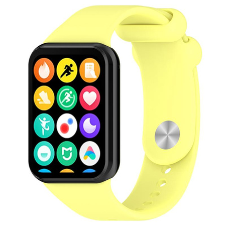 Pasek Silikonowy Mi Band 8 Pro / M8 Pro (6), YELLOW / ŻÓŁTY